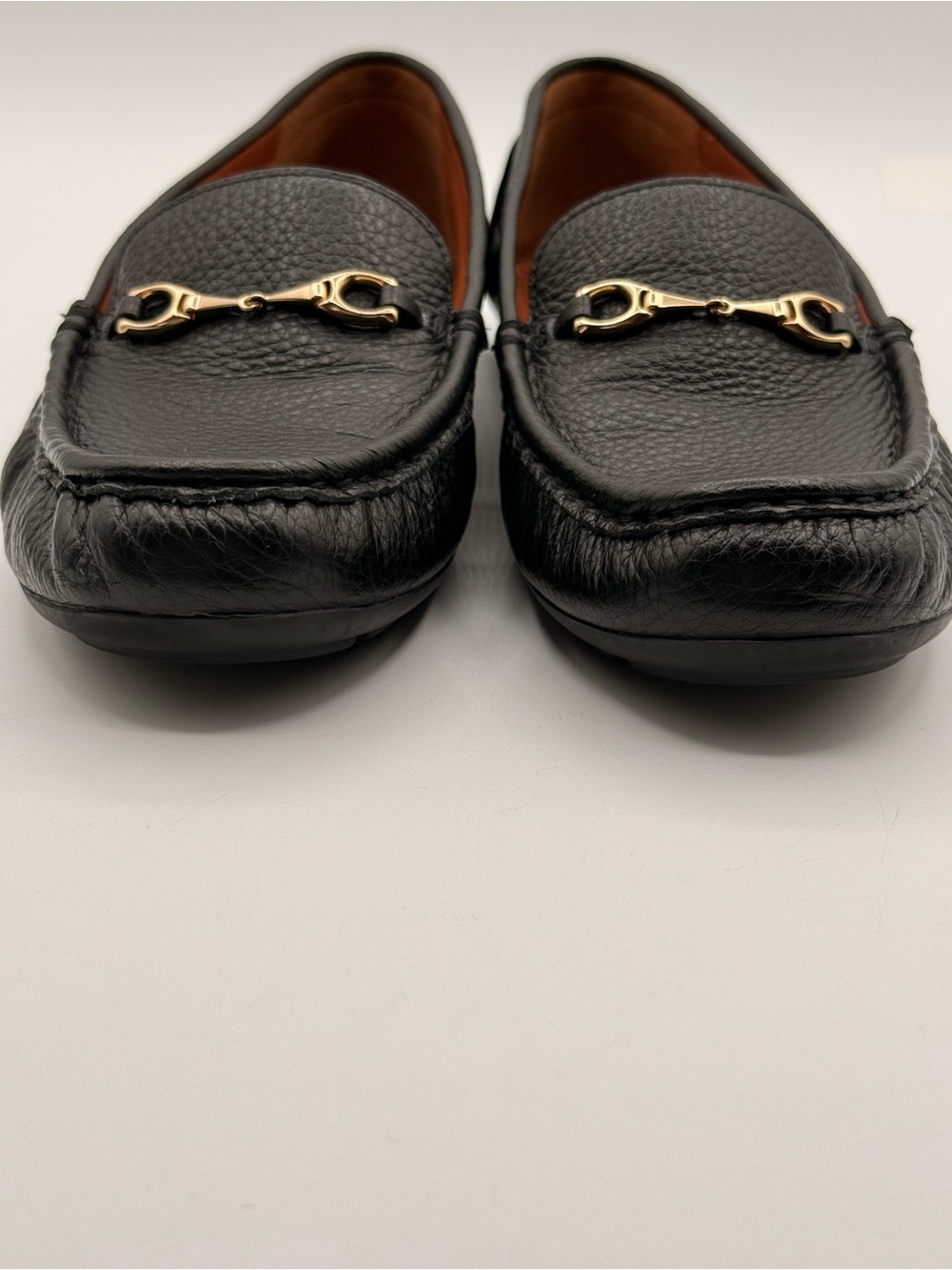 Coach Mavis Black Pebbled Leather Horsebit Loafers Flats Slip-On Classic Shoes - Picture 6 of 16
